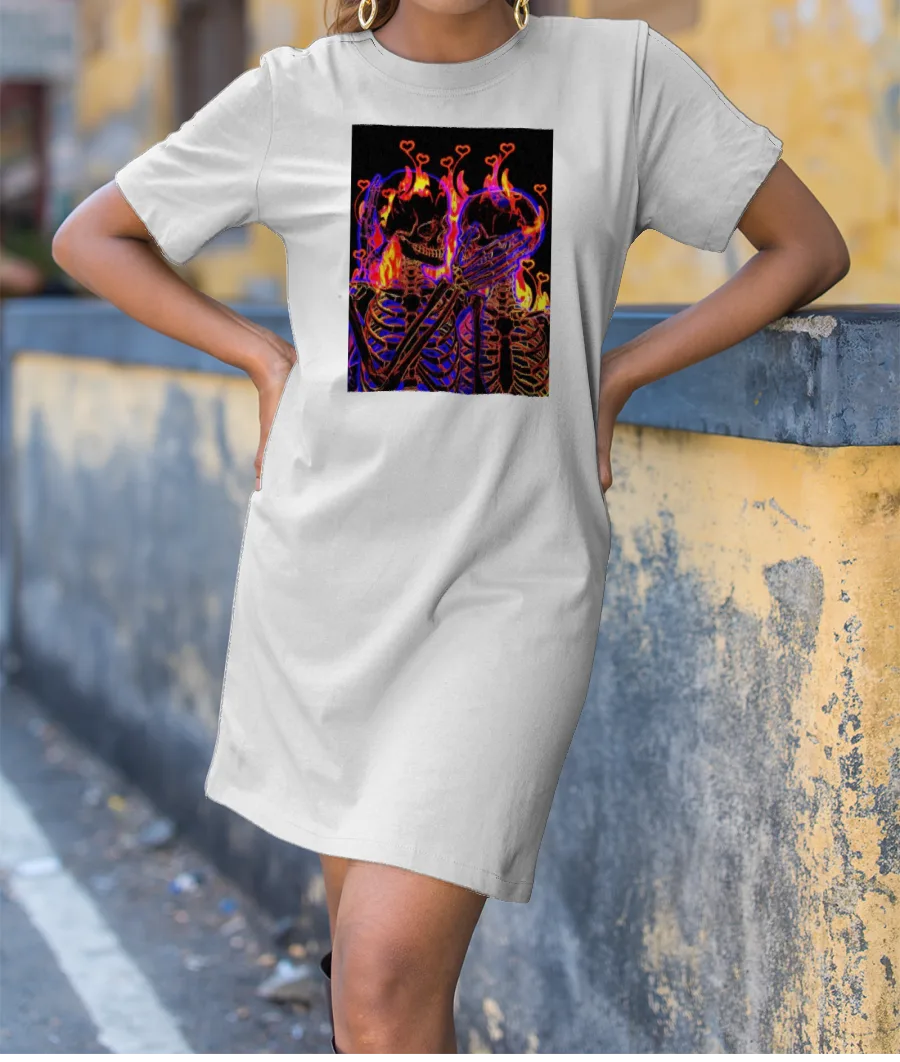 PEOPLE IN LOVE - SKULL ART T-Shirt Dress