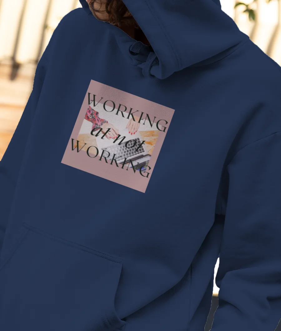 Working Tee Front-Printed Hoodie