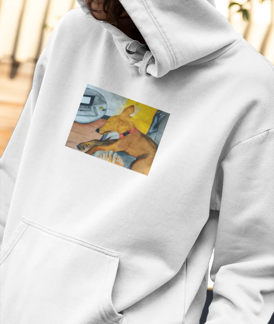 Paws at home Front-Printed Hoodie