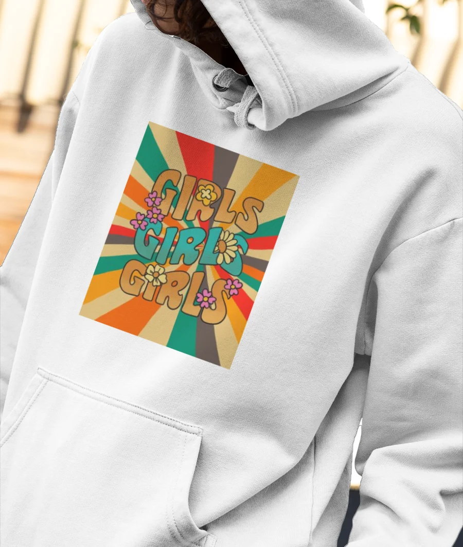 Girls power Front-Printed Hoodie