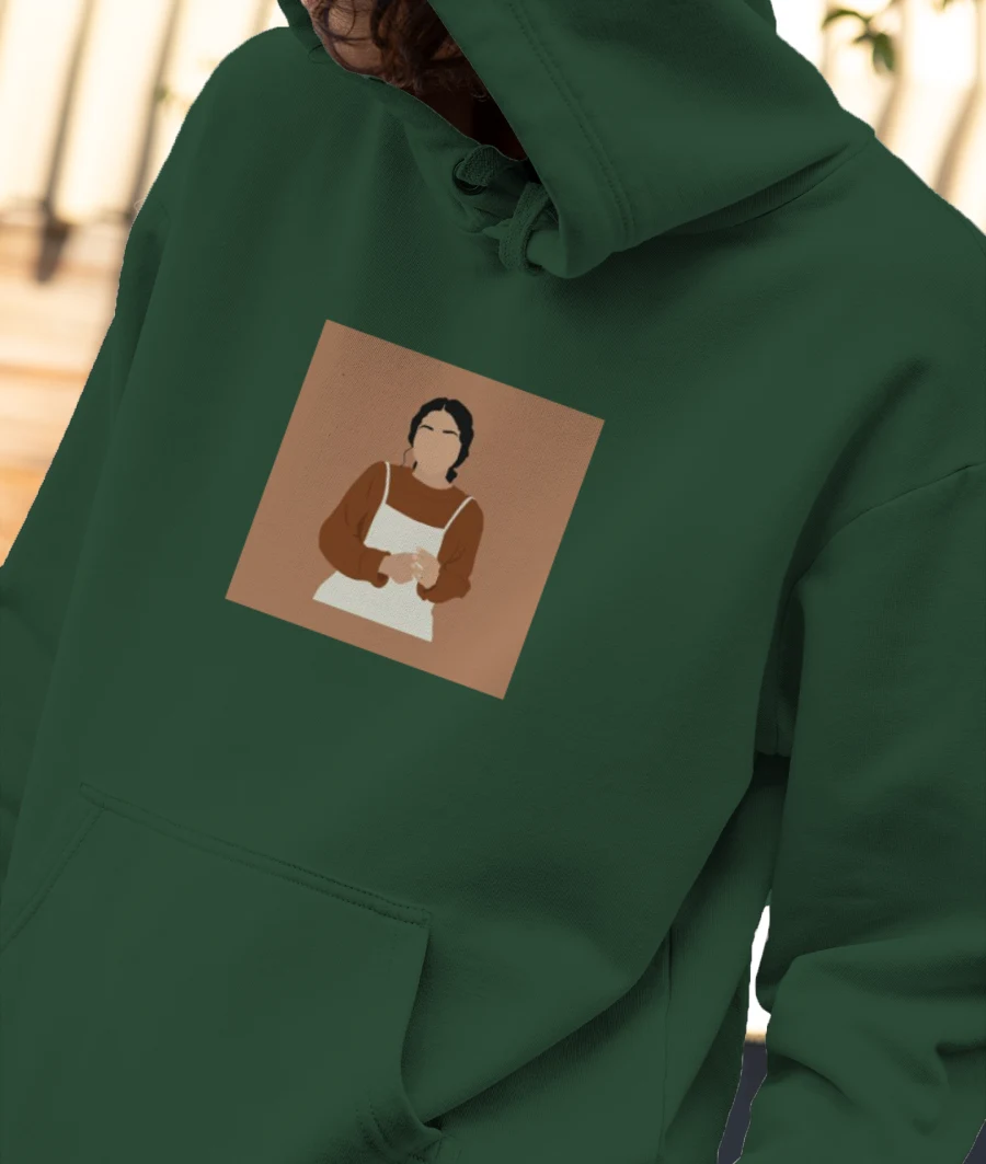 Abstract Woman Front-Printed Hoodie