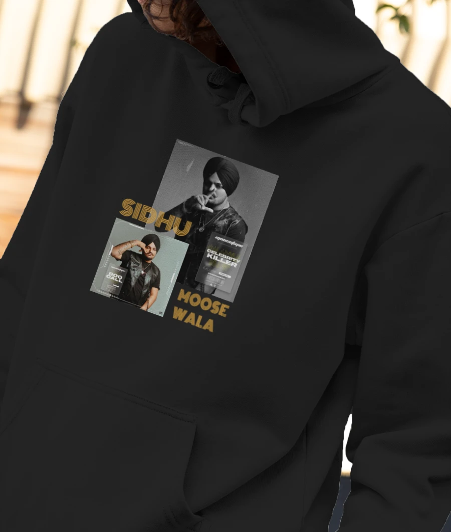 sidhu moosewala t shirts Front-Printed Hoodie