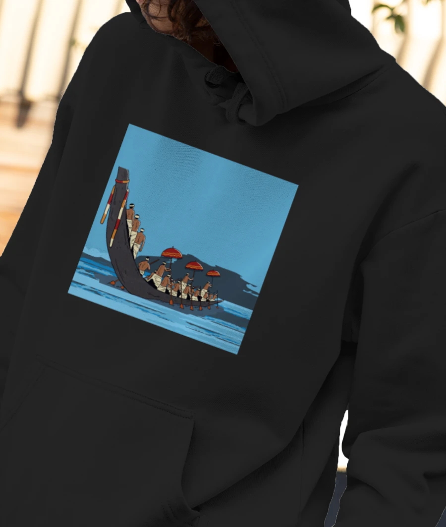 Boating night  Front-Printed Hoodie