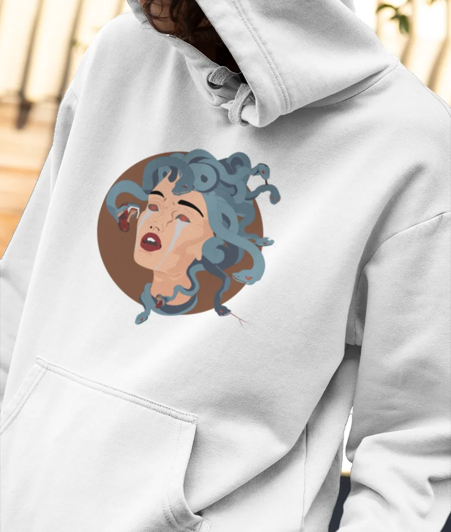 Medusa Front-Printed Hoodie