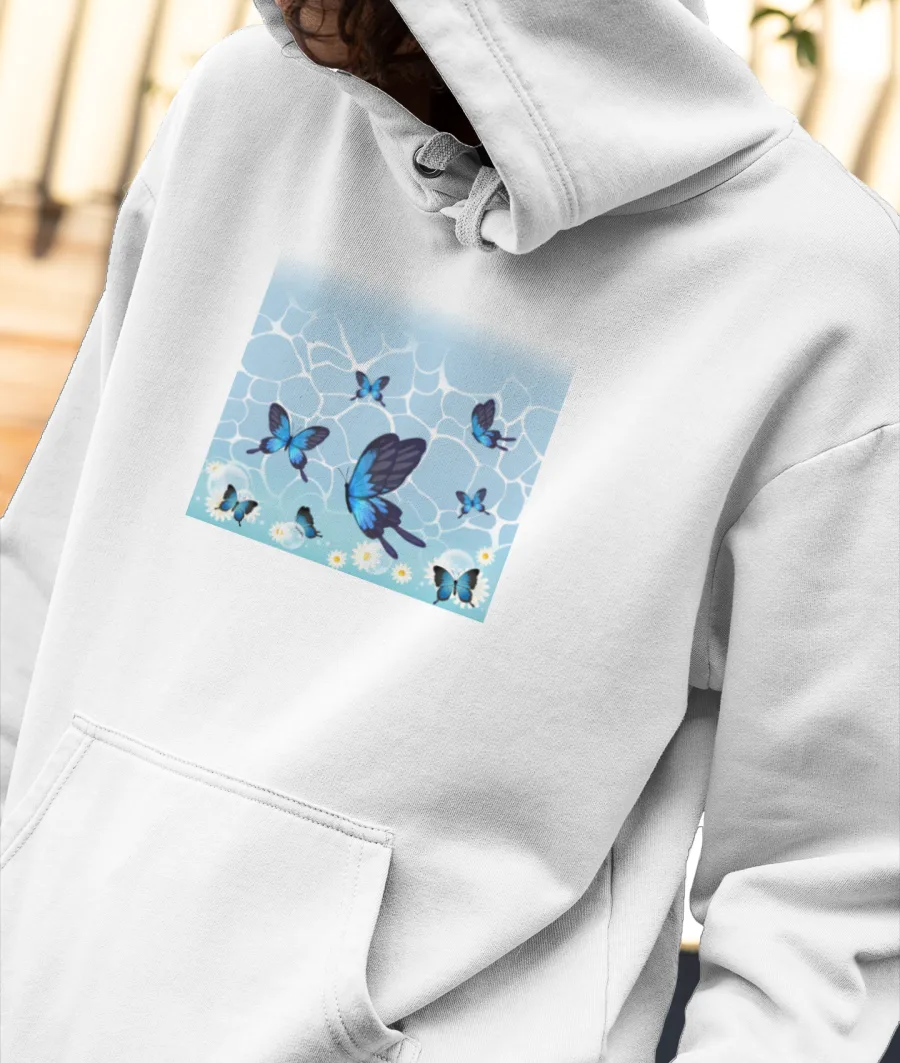 Asthetic Butterfly 🦋 Front-Printed Hoodie