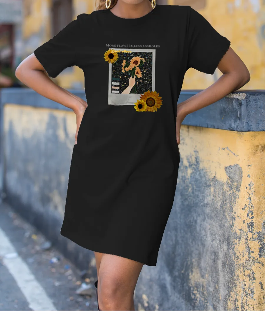 Sunflower T-Shirt Dress