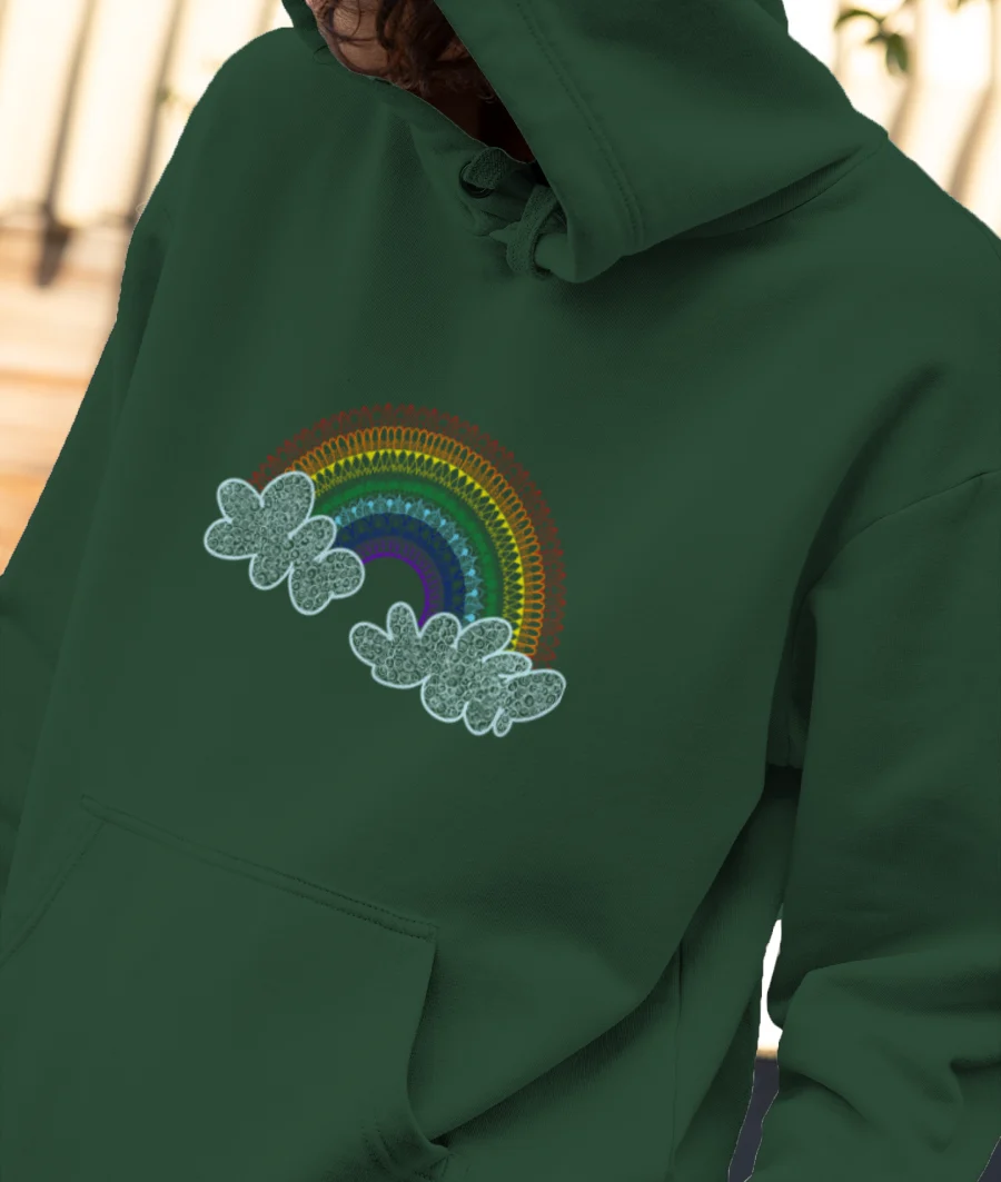 Rainbow Mandala Front-Printed Hoodie