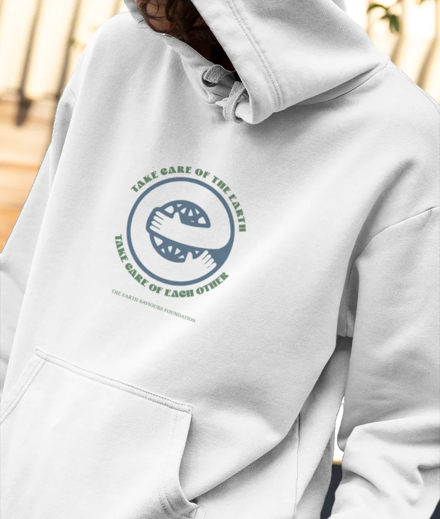 SAVE EARTH  Front-Printed Hoodie