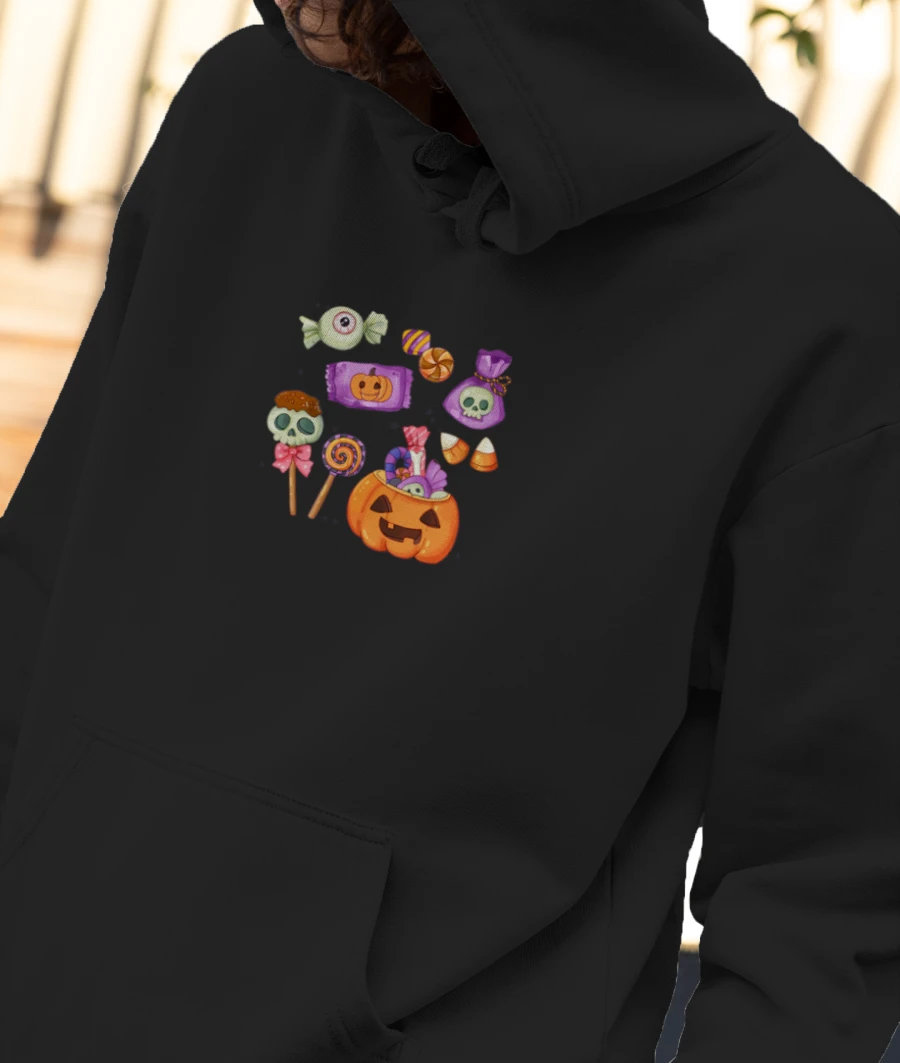 Halloween Holiday Party Candy  Front-Printed Hoodie