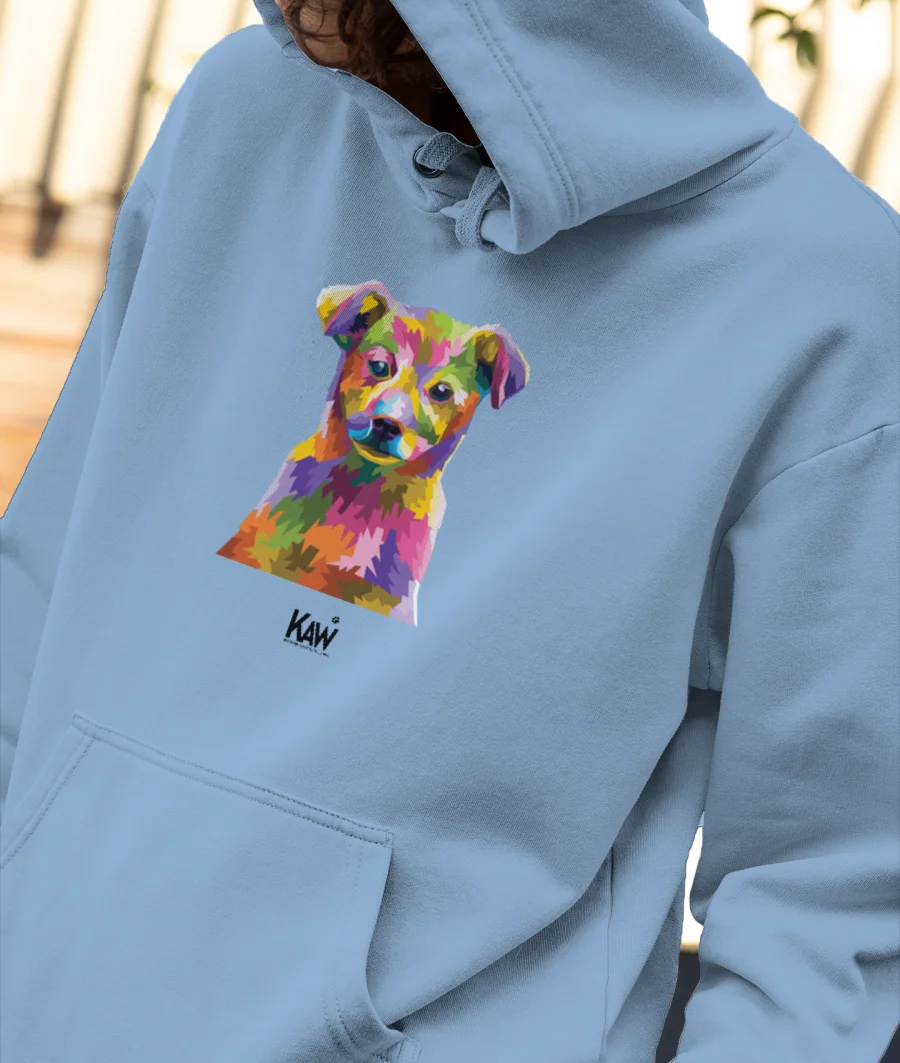 Chromatic Pupper Front-Printed Hoodie