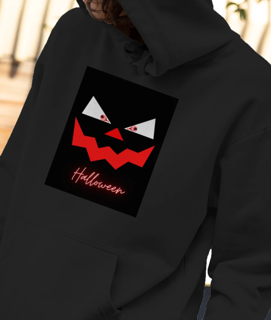 HALLOWEEN Front-Printed Hoodie