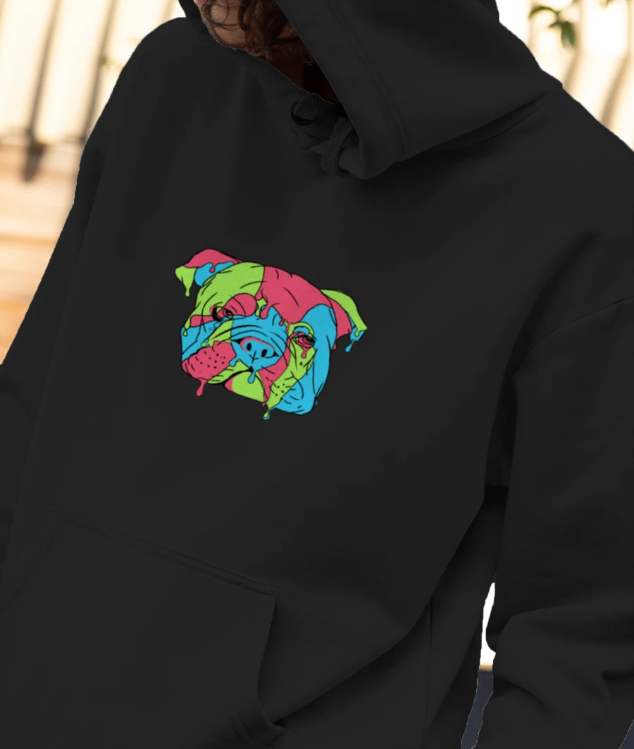 Dog  Front-Printed Hoodie