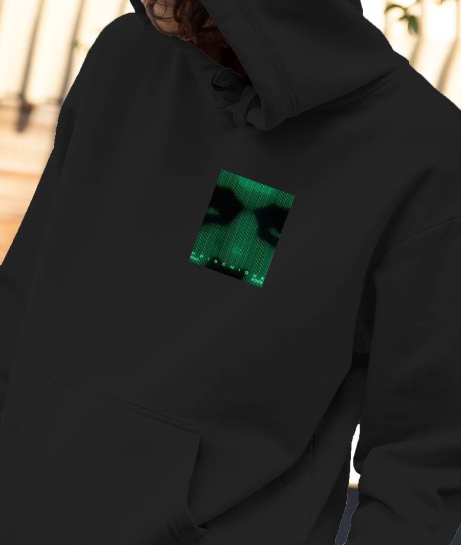 Face Card Front-Printed Hoodie