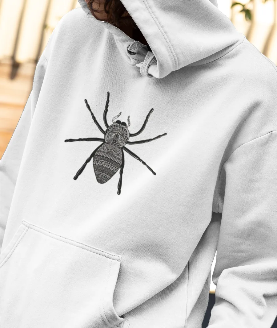 Spider Doodle Front-Printed Hoodie