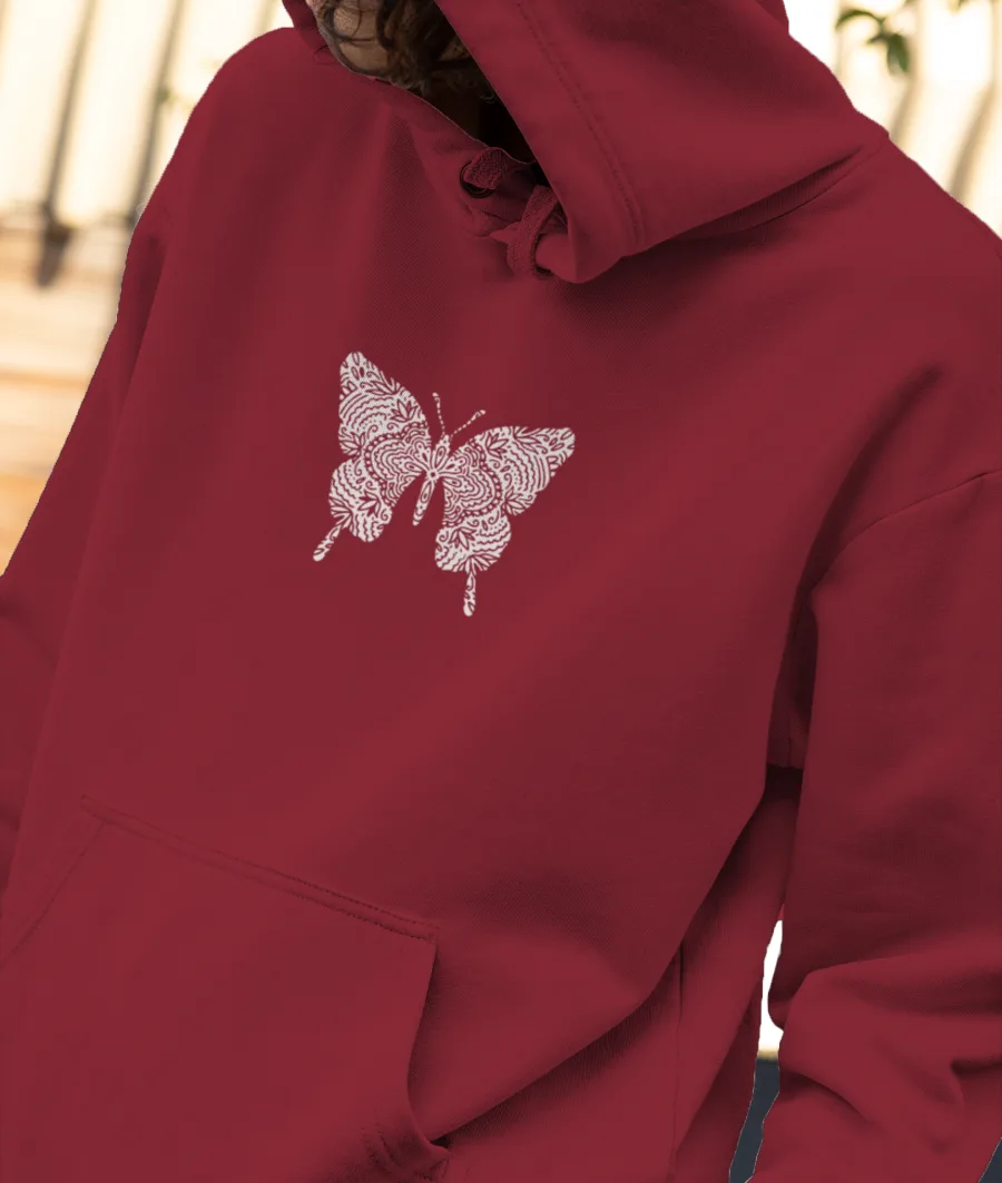 Butterfly Front-Printed Hoodie