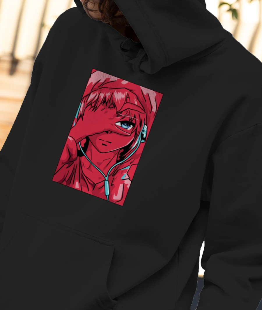 Anime Gamer Front-Printed Hoodie