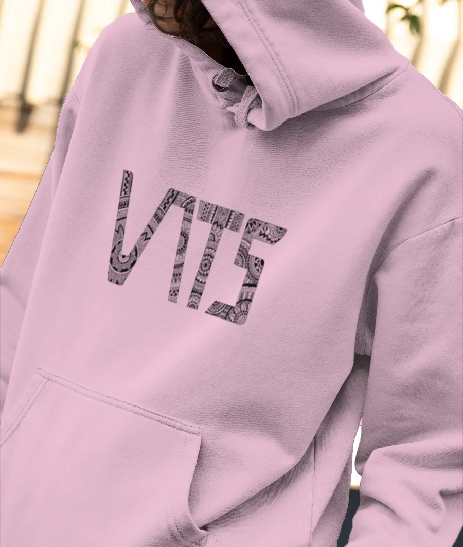 VATS Mandala Fill Logo Front-Printed Hoodie