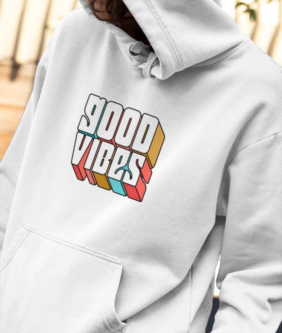 Positive mind lettering style  Front-Printed Hoodie