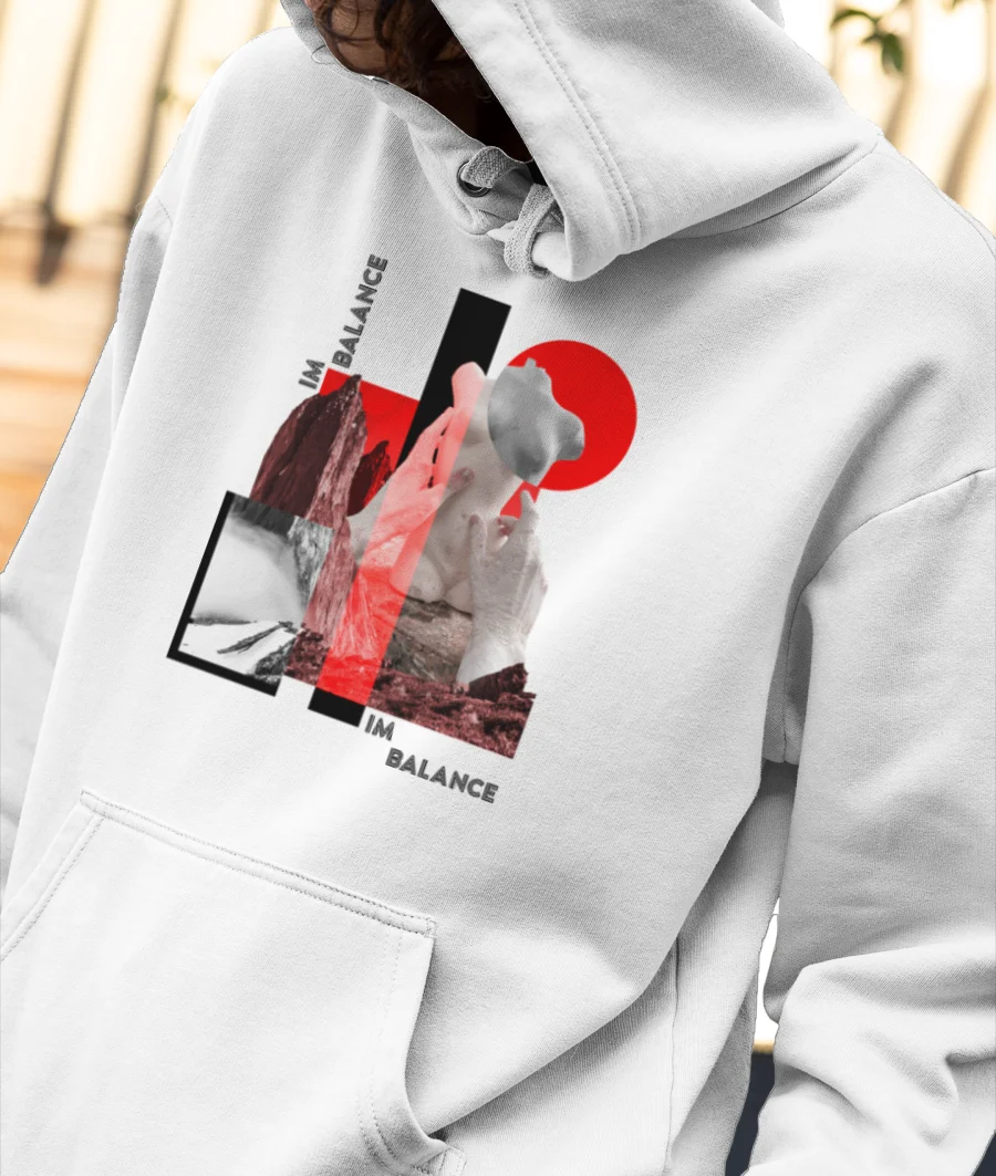 Imbalance Front-Printed Hoodie