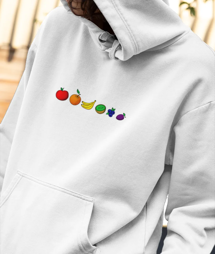 FRUITY RAINBOW Front-Printed Hoodie