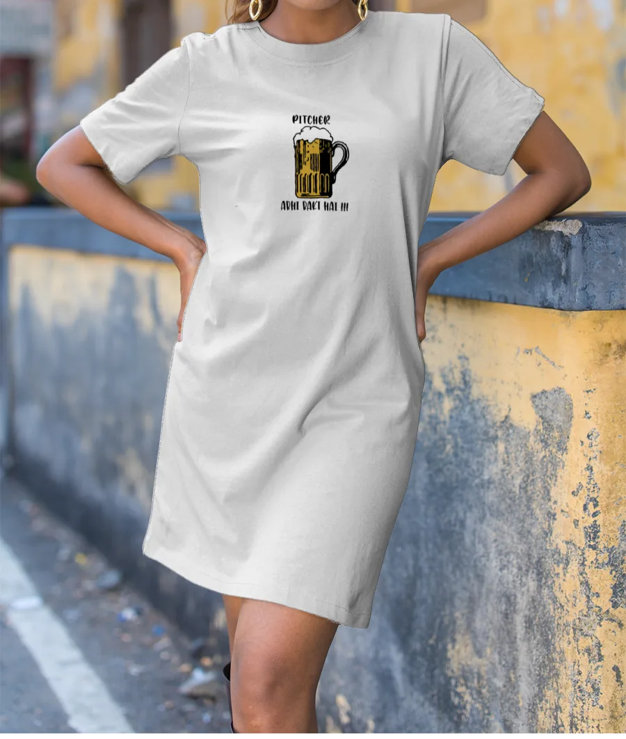 Pitcher Abhi Baki Hai T-Shirt Dress