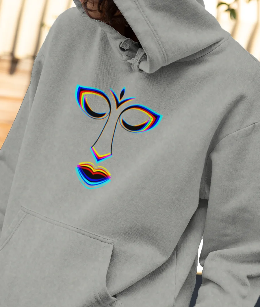 Calm face Front-Printed Hoodie