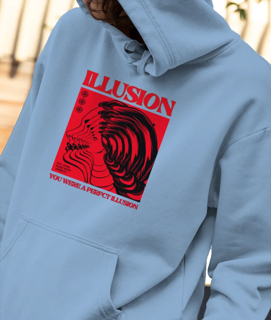 Illusion Front-Printed Hoodie