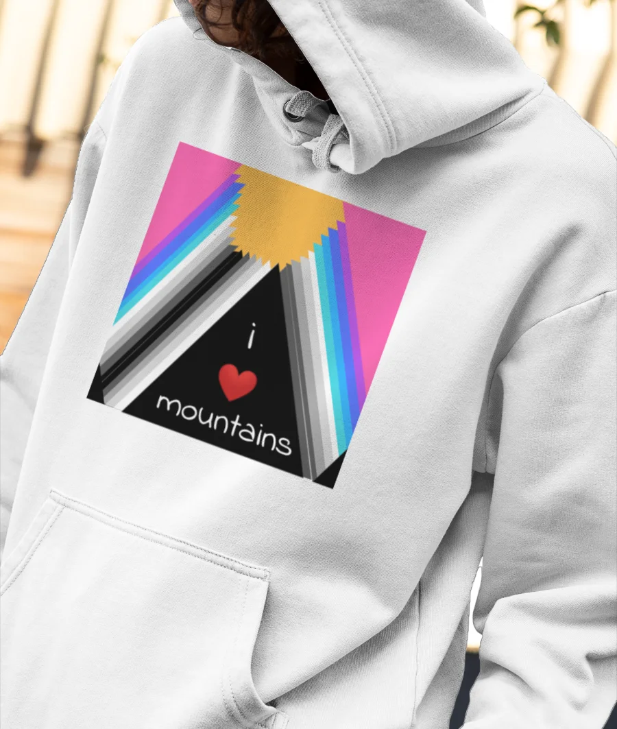 I love mountains 😍❤️ Front-Printed Hoodie