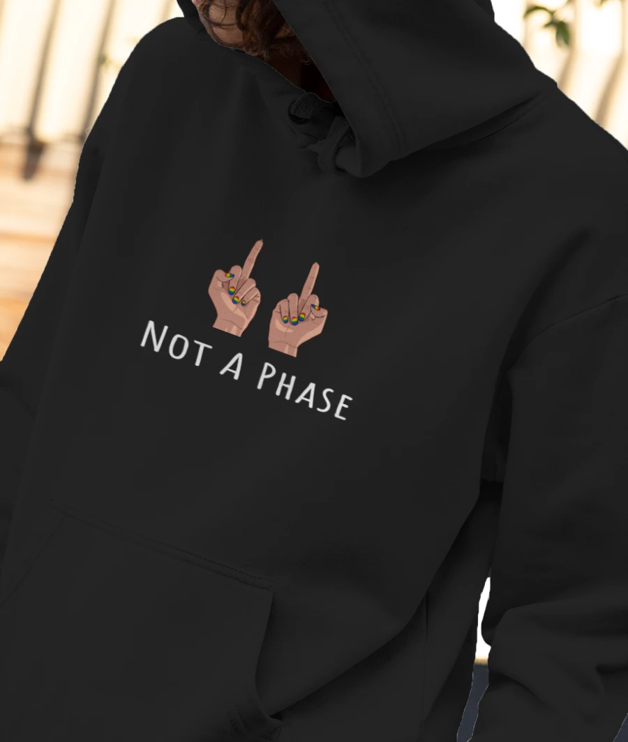 LGBTQ- Not A Phase Front-Printed Hoodie