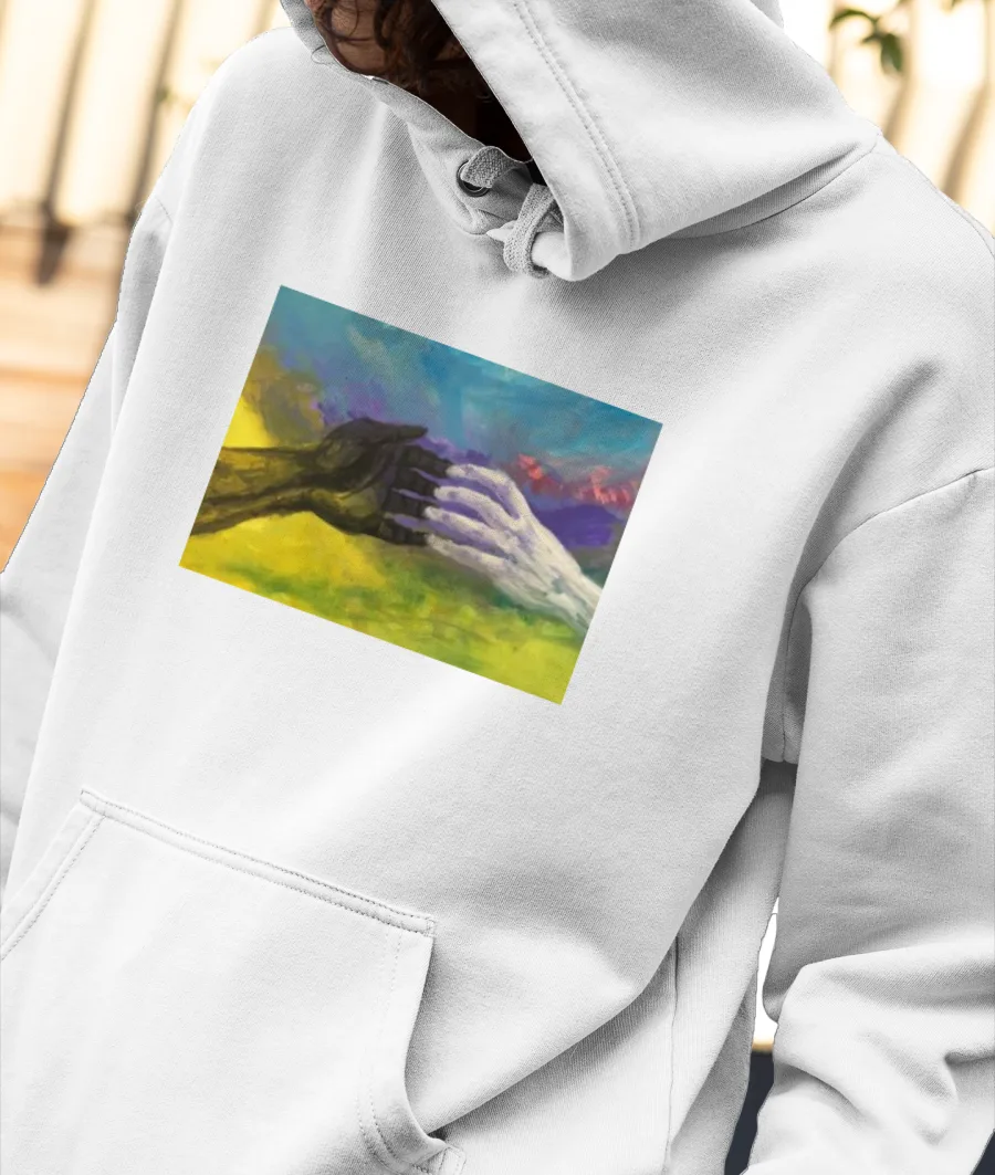 ghost & god Front-Printed Hoodie