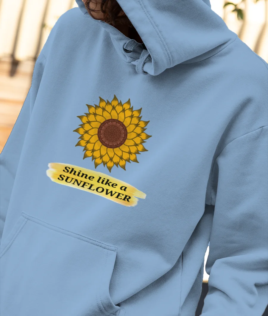 Sunflower Mandala Front-Printed Hoodie