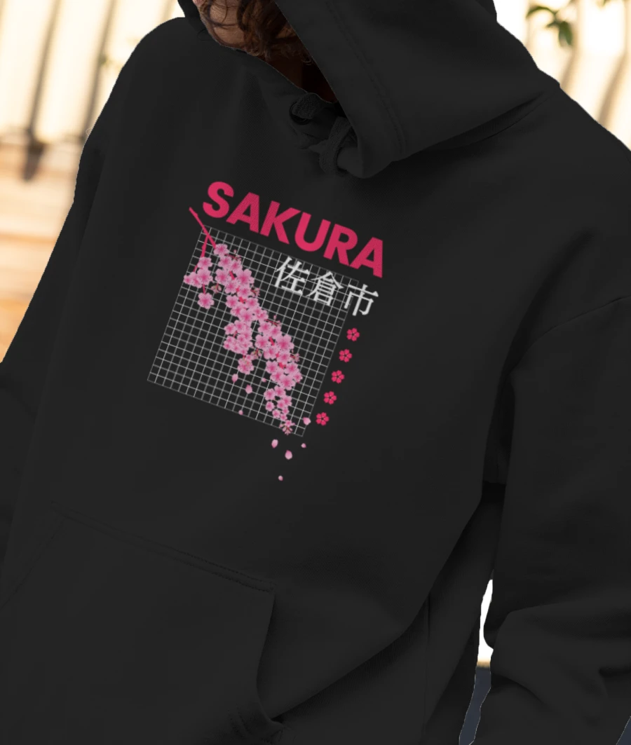 Cherry blossom Front-Printed Hoodie