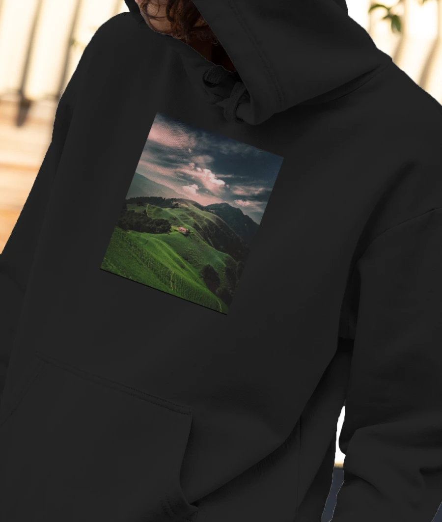 Scenic route Front-Printed Hoodie