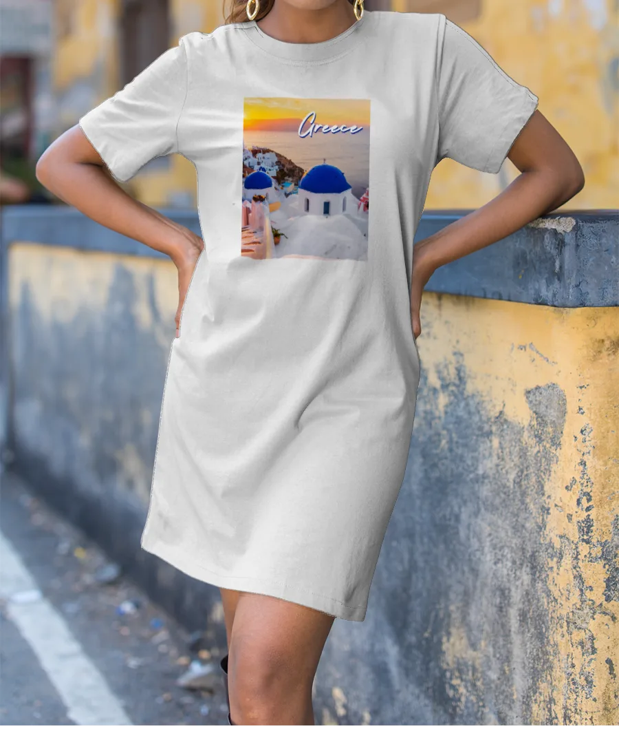 Greece - Travel Series T-Shirt Dress