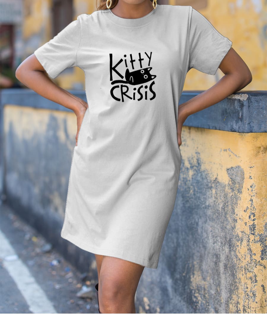 Kitty Crisis T-Shirt Dress