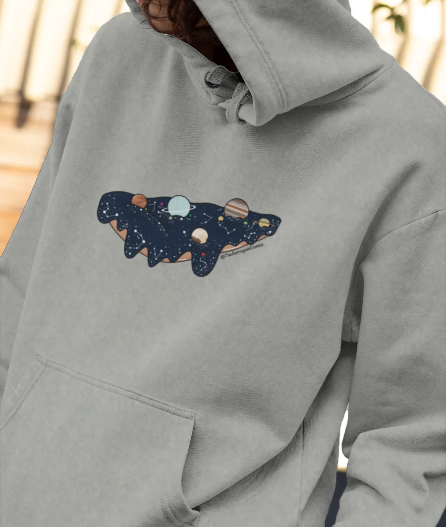 Space Pizza Front-Printed Hoodie