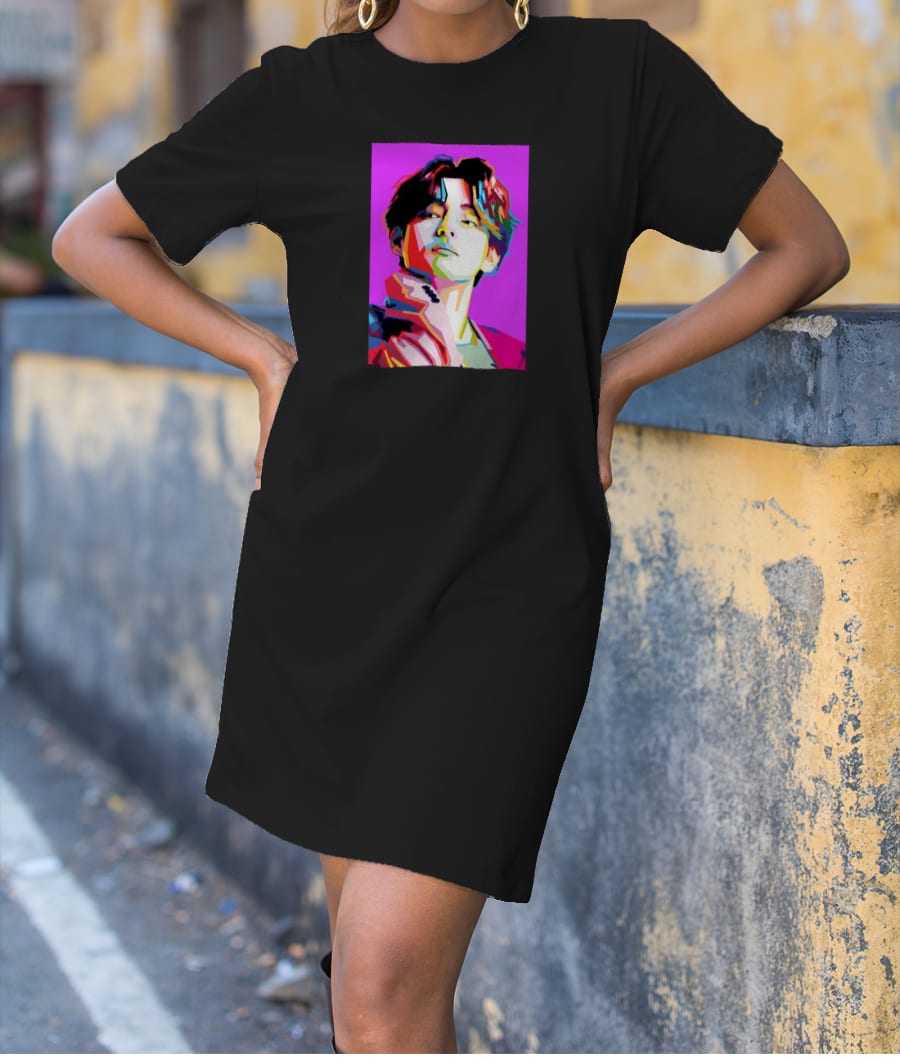 V (BTS) - Pop art T-Shirt Dress