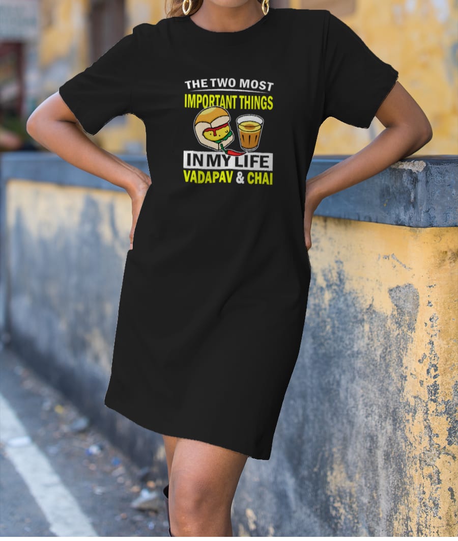 Mumbai Vadapav Lover T-Shirt Dress