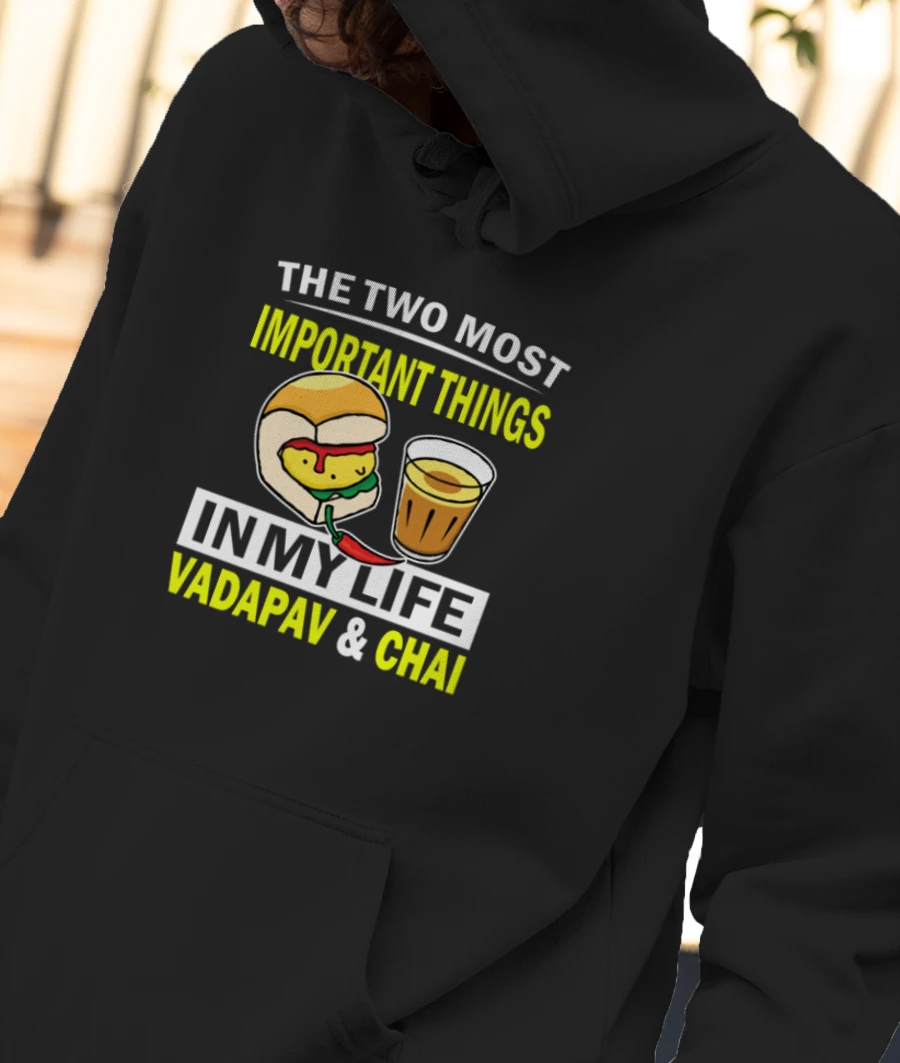 Mumbai Vadapav Lover Front-Printed Hoodie