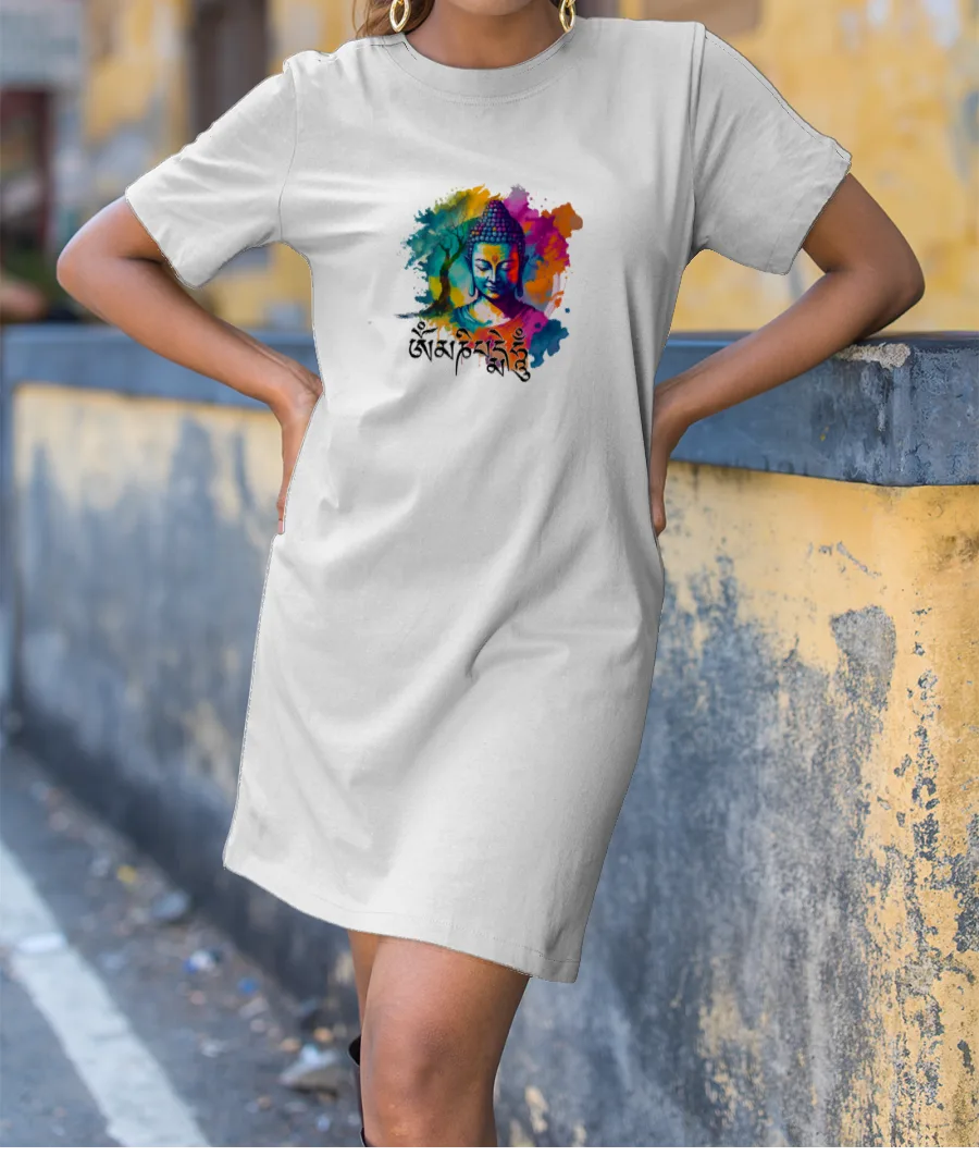 Om Mani Padme Hum T-Shirt Dress