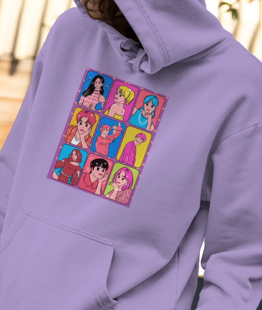 Kpop idol love Front-Printed Hoodie