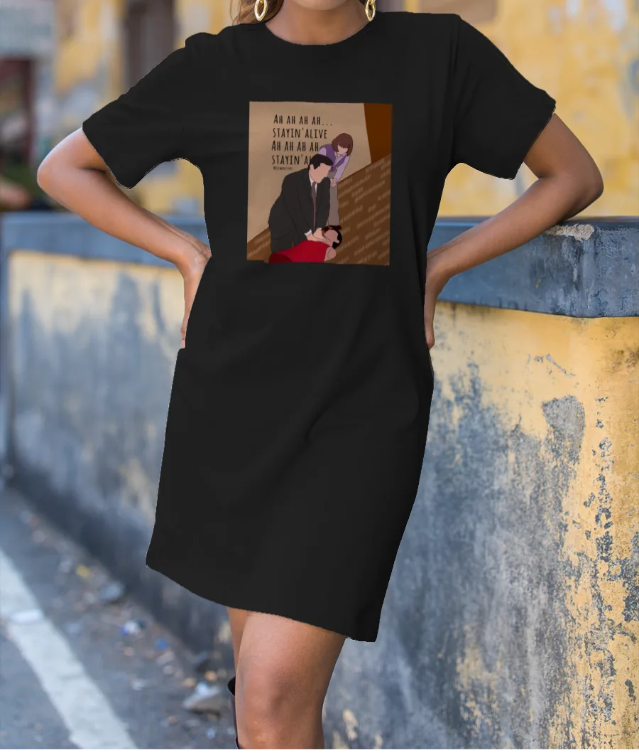 The office-Stayin alive CPR T-Shirt Dress