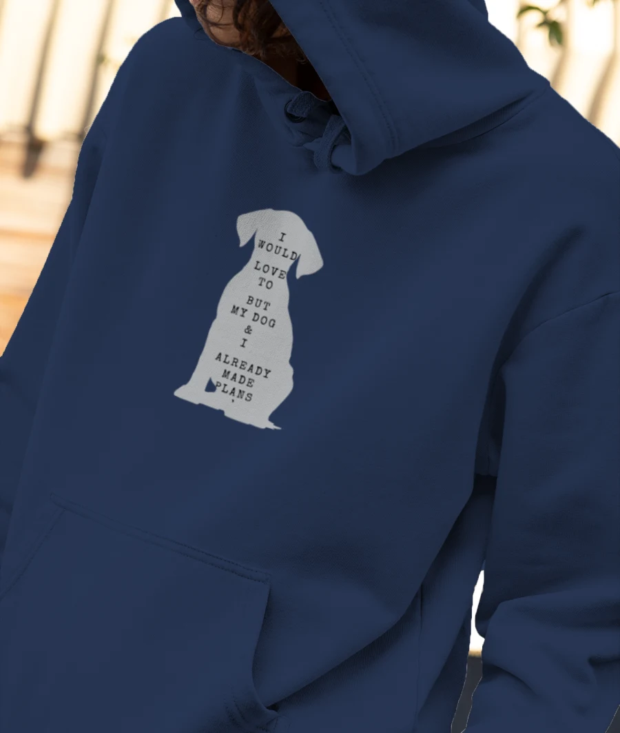 Dogs Plans Front-Printed Hoodie