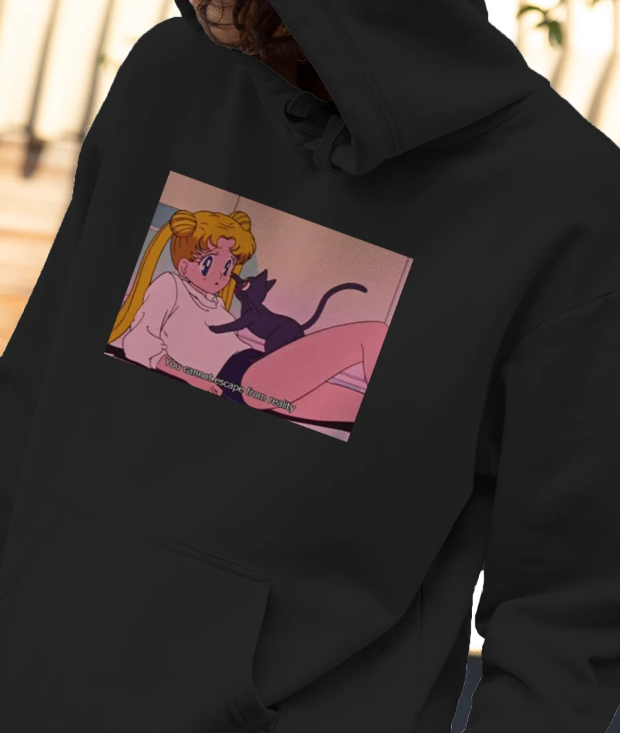 Sailor Moon Luna Cat Front-Printed Hoodie