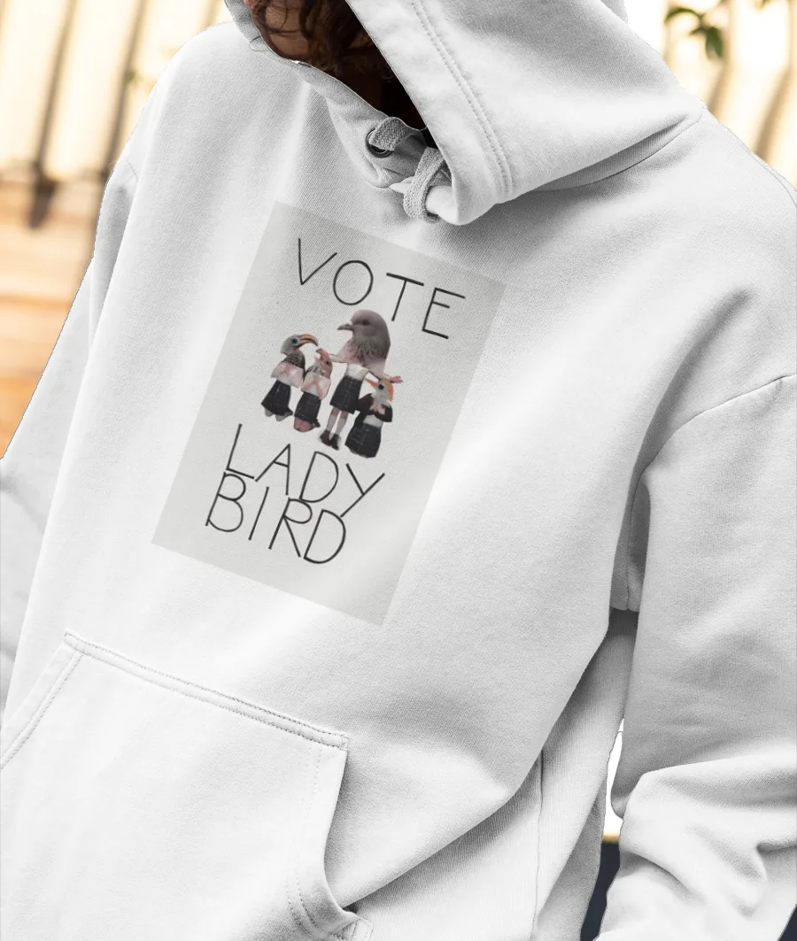 vote lady bird Front-Printed Hoodie
