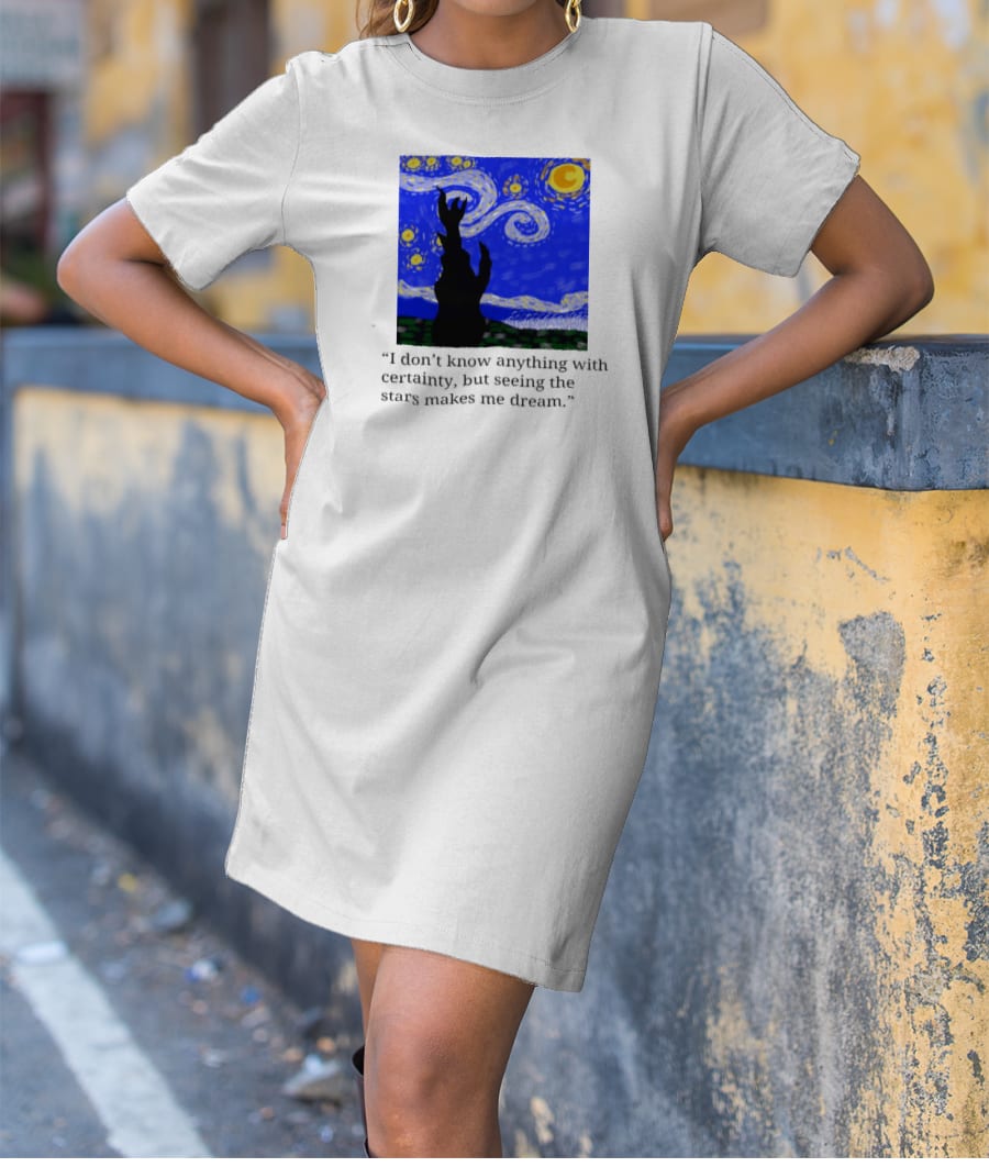 starry night van gogh T-Shirt Dress