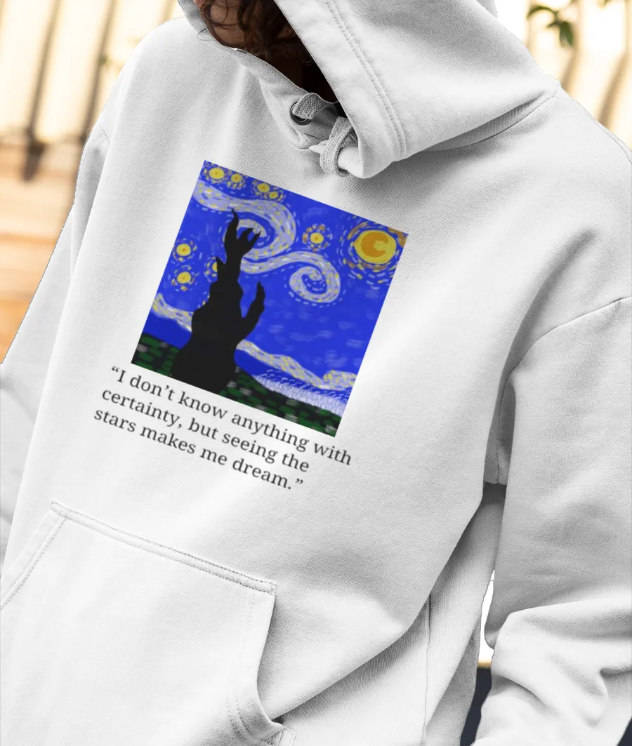 starry night van gogh Front-Printed Hoodie