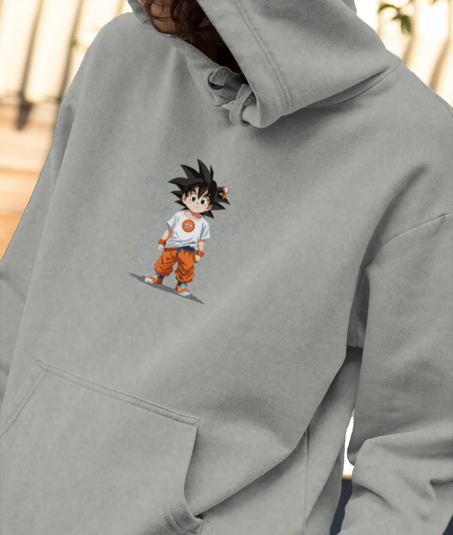 Baby Goku Front-Printed Hoodie