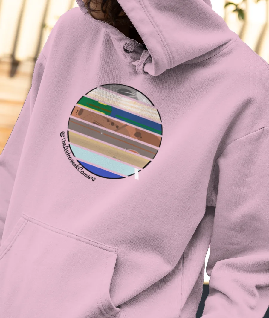 All in One Planets Front-Printed Hoodie