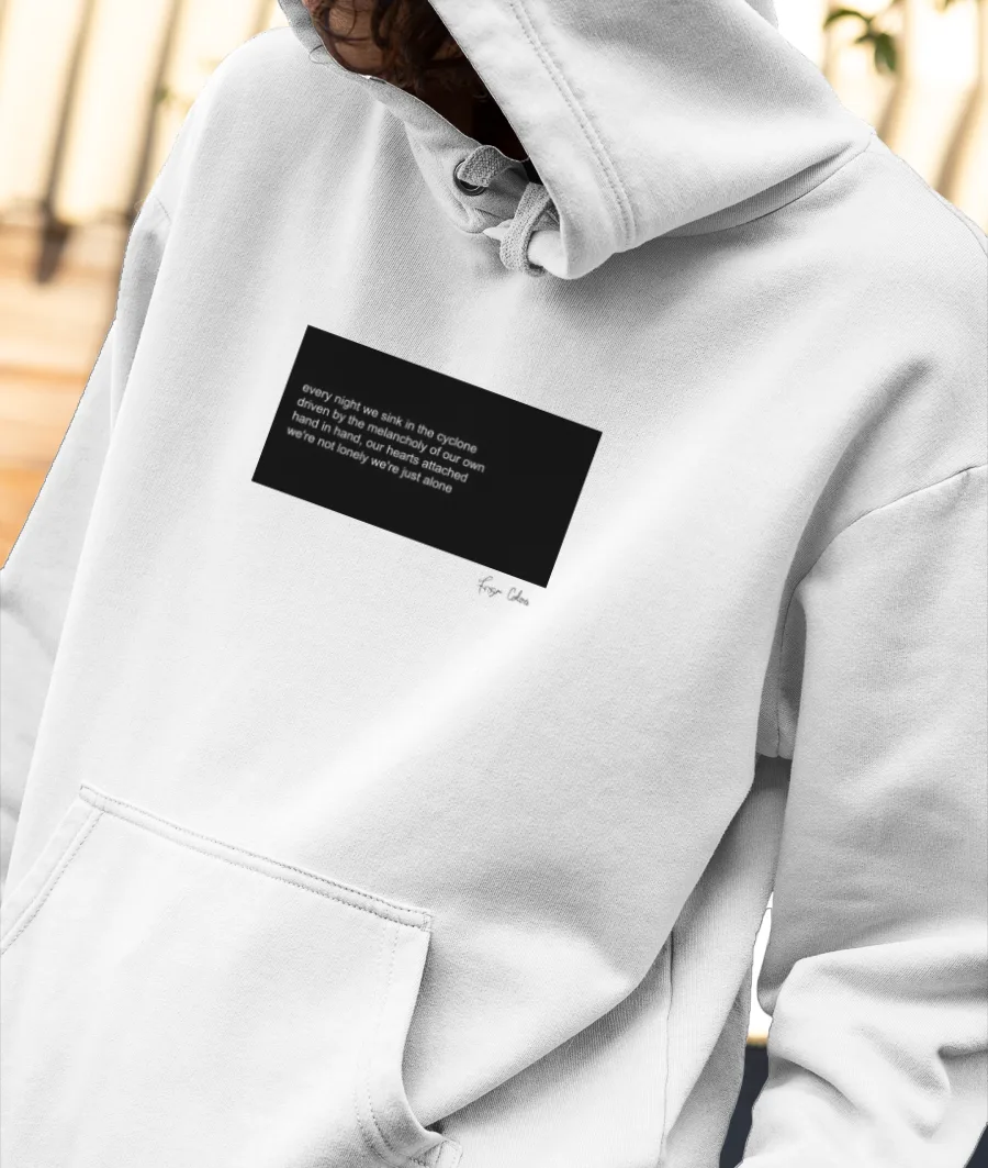 Lyrics: Die in Her Arms (White Front-Printed Hoodie